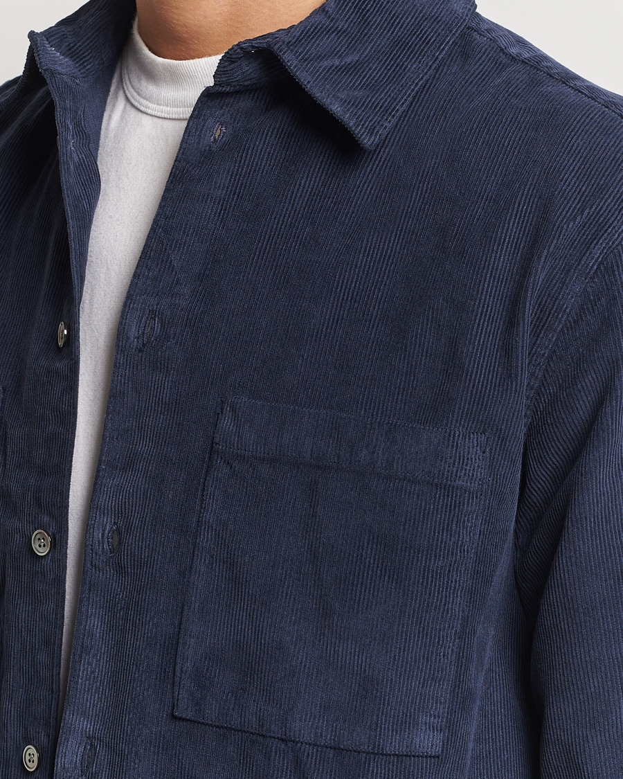 Homme | Chemises | A Day's March | Denver Corduroy Shirt Navy