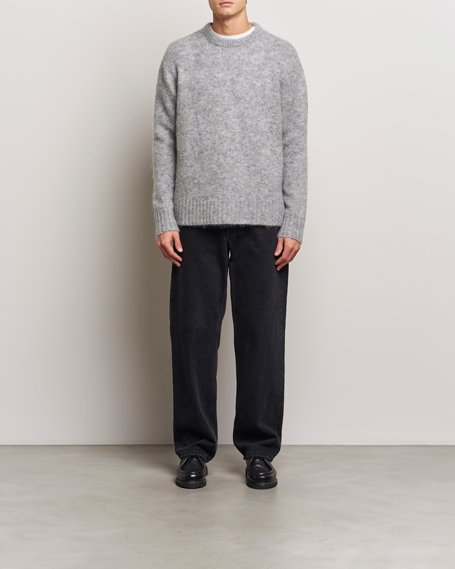 Homme | Pulls Et Tricots | A Day's March | Tietar Mohair Sweater Grey Melange