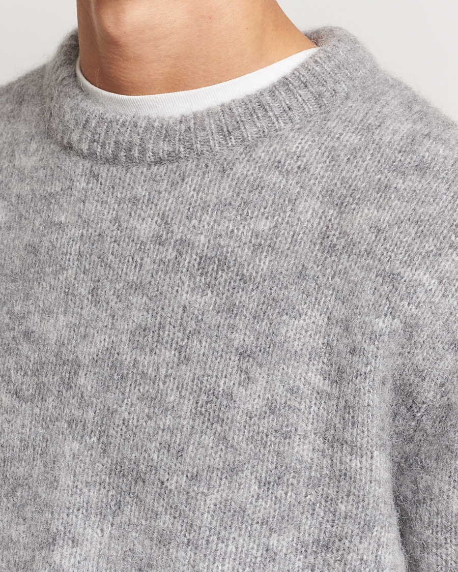 Homme | Pulls Et Tricots | A Day's March | Tietar Mohair Sweater Grey Melange