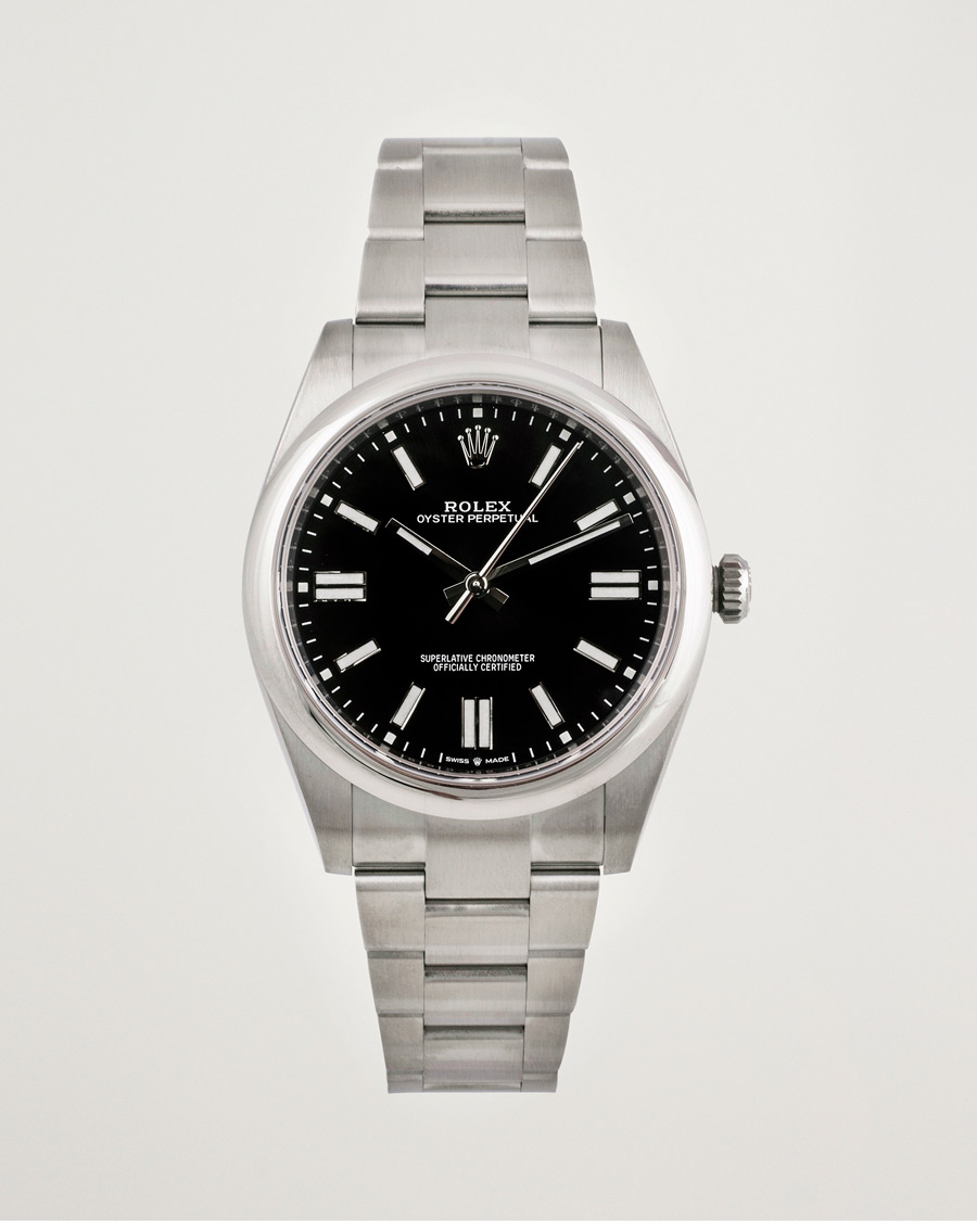 Homme | Rolex Pre-Owned Oyster Perpetual 124300 Black Silver | Rolex Pre-Owned | Oyster Perpetual 124300 Black Silver