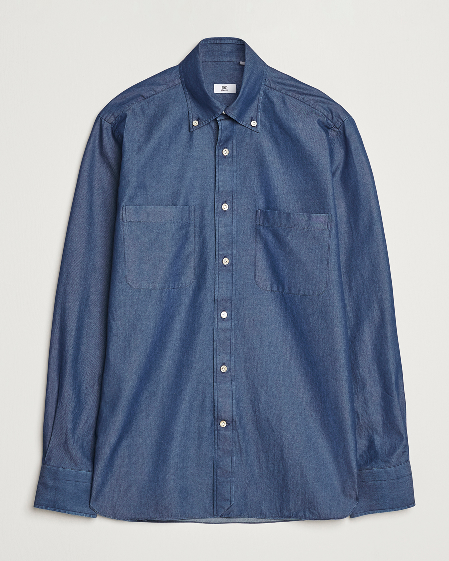 Homme | Chemises | 100Hands | Beverly Bata Wash Denim Shirt Blue