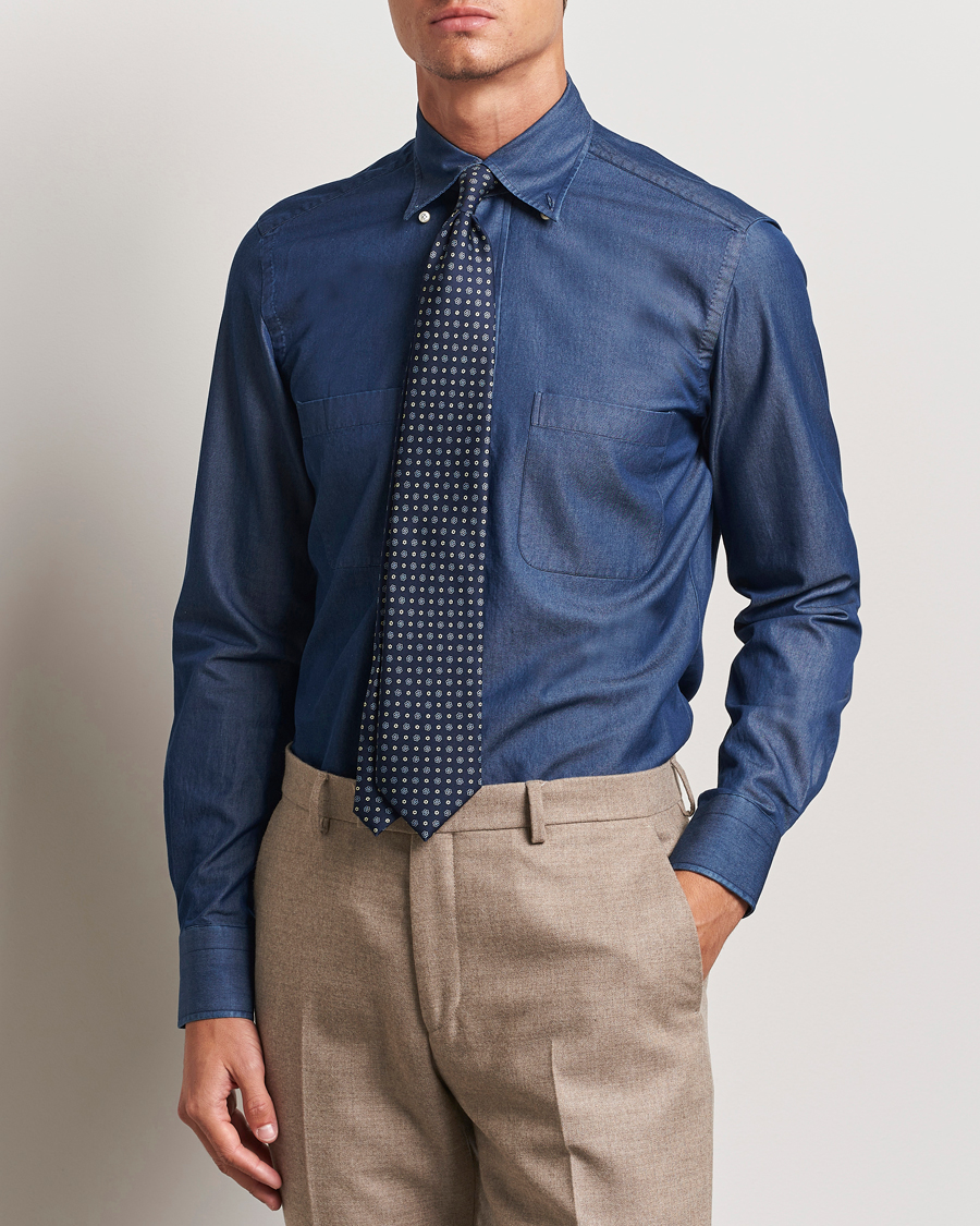 Homme | Chemises | 100Hands | Beverly Bata Wash Denim Shirt Blue