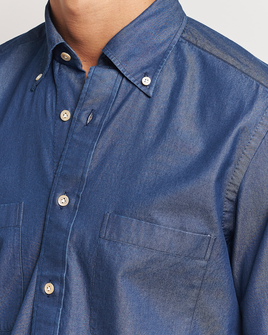 Homme | Chemises | 100Hands | Beverly Bata Wash Denim Shirt Blue