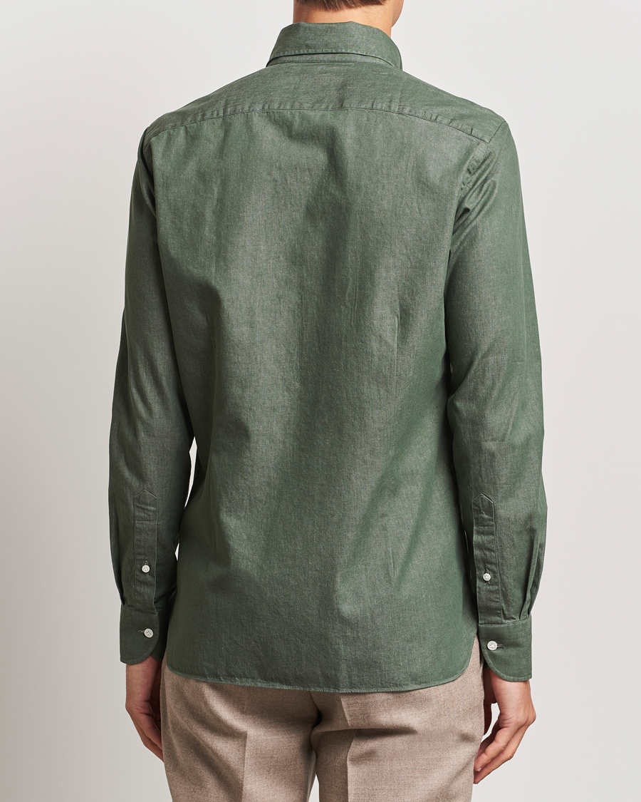 Homme | Chemises | 100Hands | Button Down Denim Shirt Sage Green
