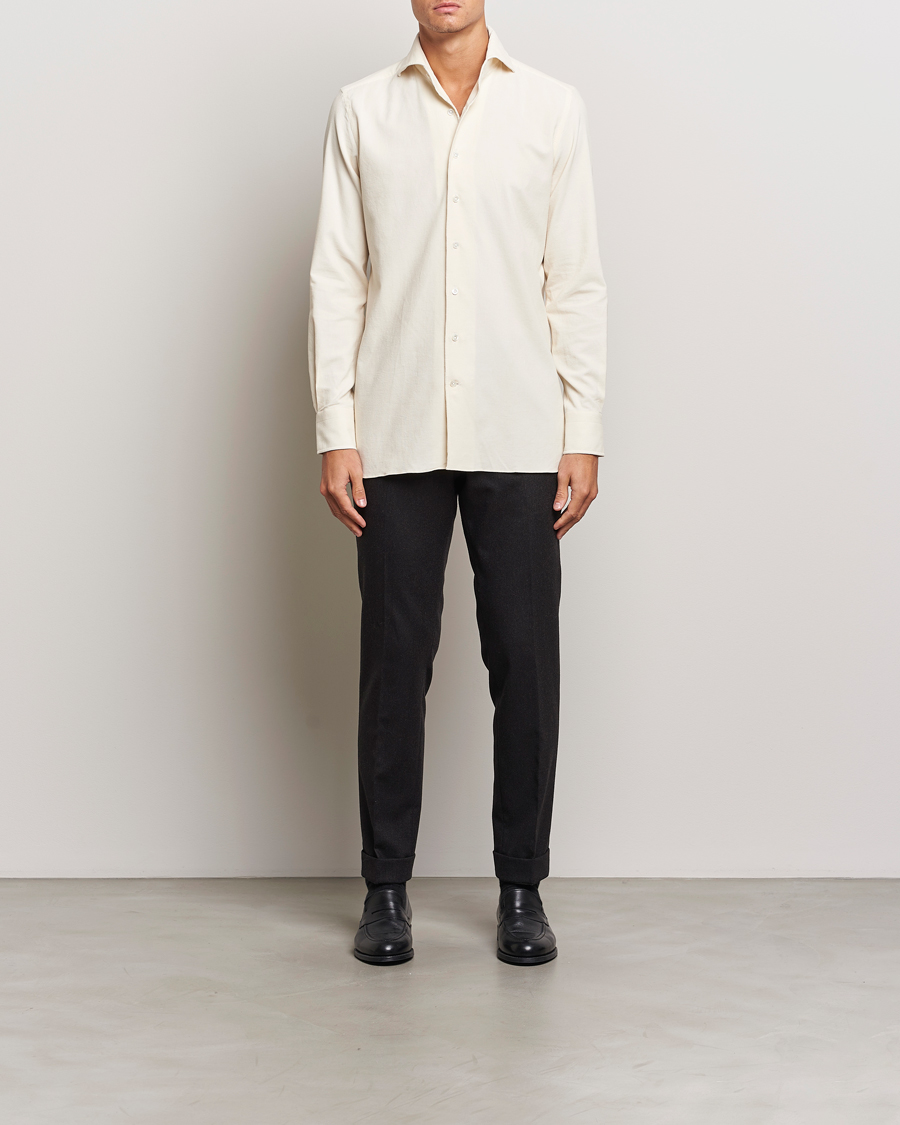 Homme | Chemises | 100Hands | Japan Corduroy Shirt Off White