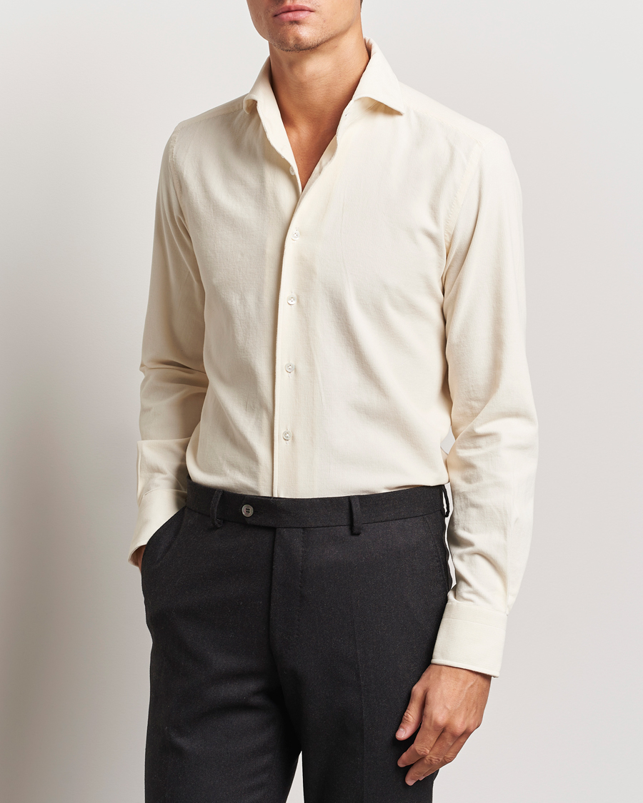 Homme | Chemises | 100Hands | Japan Corduroy Shirt Off White