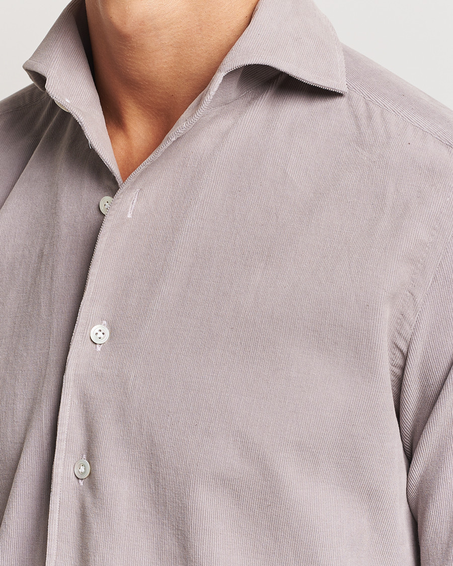 Homme | Chemises | 100Hands | Japan Corduroy Shirt Aubergine