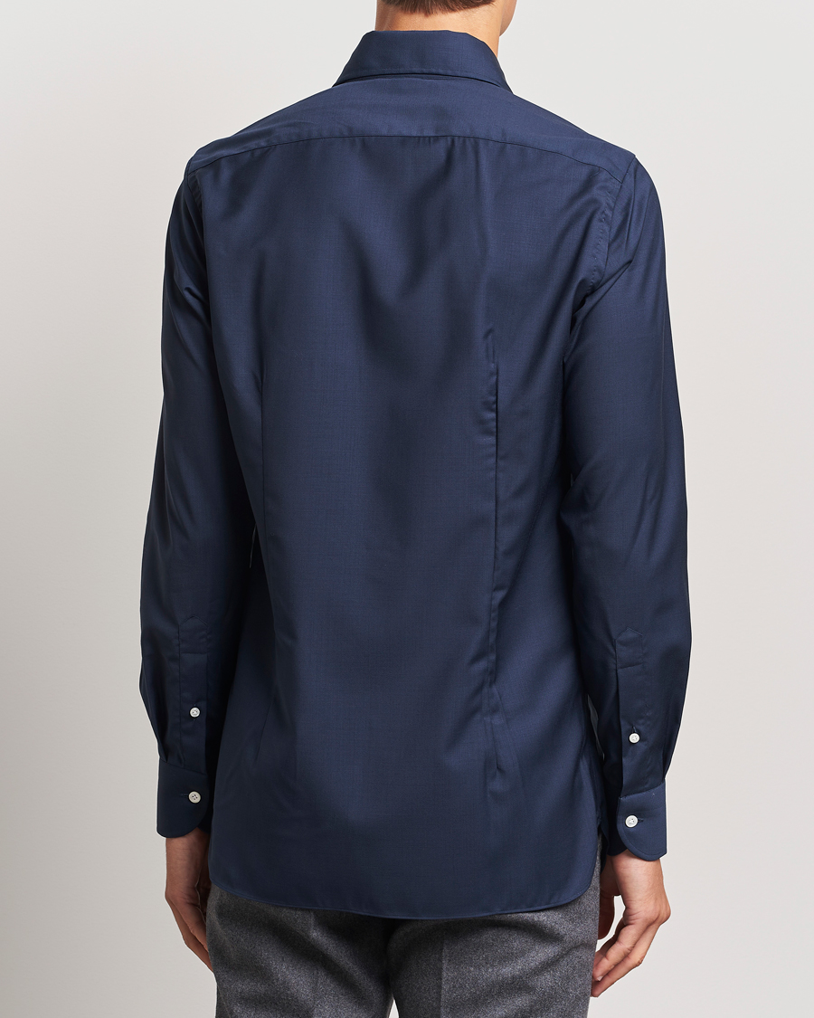 Homme | Chemises | 100Hands | Full Spread Wool Shirt Navy