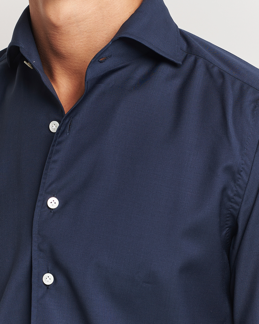 Homme | Chemises | 100Hands | Full Spread Wool Shirt Navy