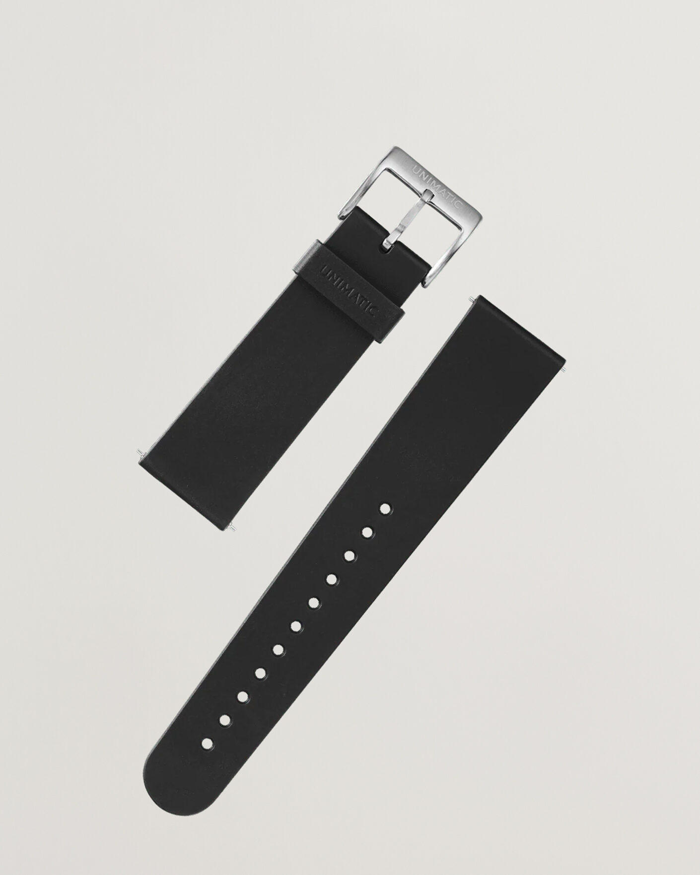 Homme | Bracelets De Montres | UNIMATIC | TPU Quick Release 22mm Strap Black