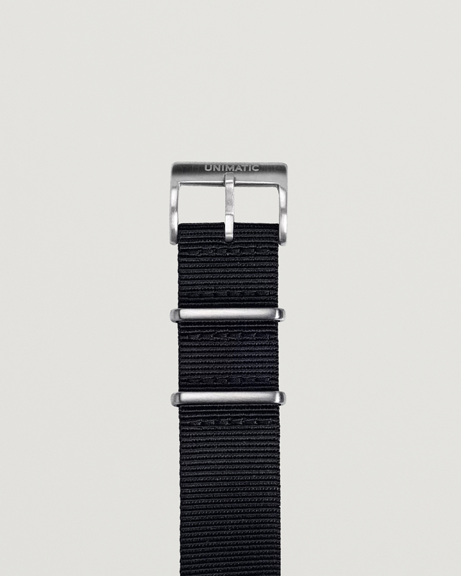 Homme | Bracelets De Montres | UNIMATIC | Nylon Nato Steel 22mm Strap Black