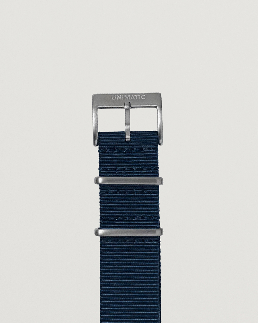 Homme | Bracelets De Montres | UNIMATIC | Nylon Nato Steel 22mm Strap Vintage Navy
