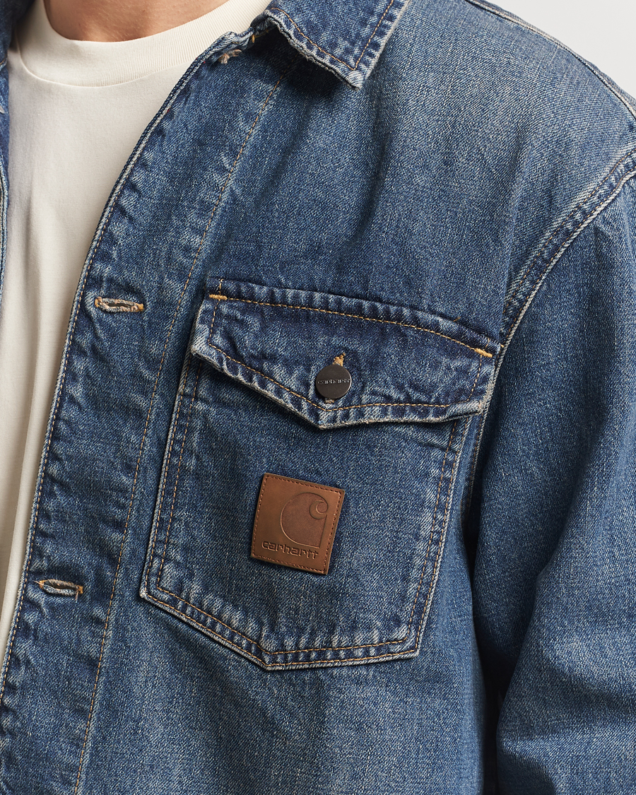 Homme | Chemises | Carhartt WIP | Lincoln Denim Shirt Jacket Blue Worn