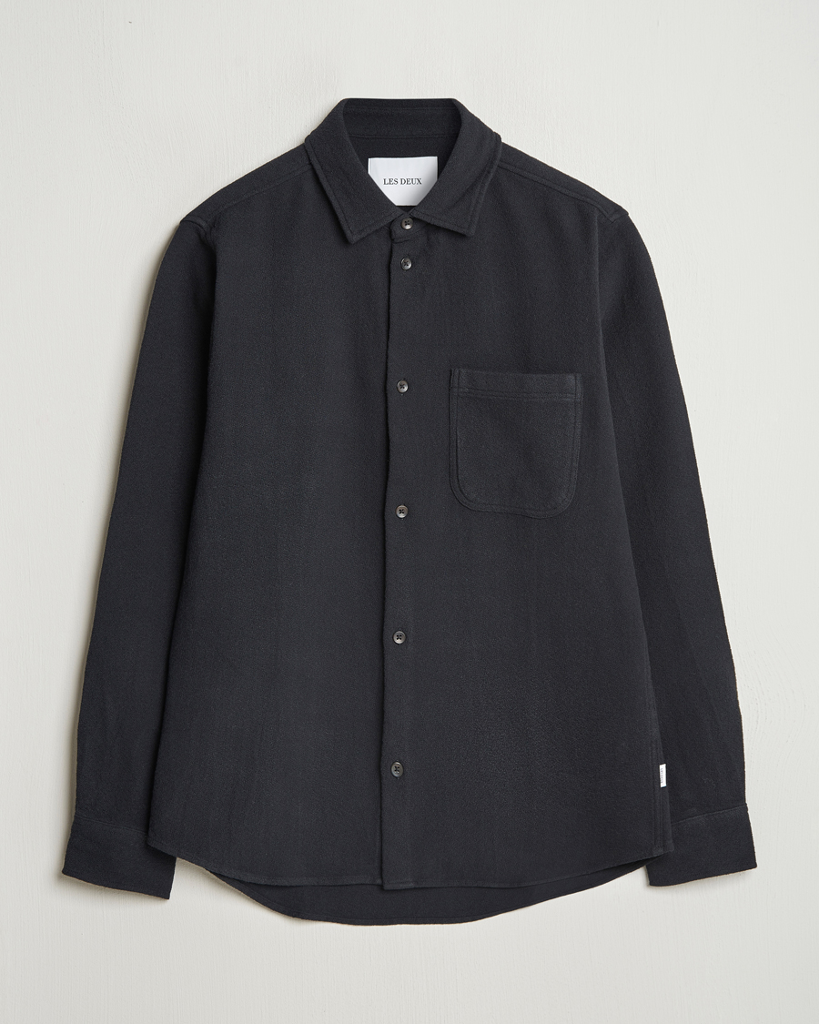 Homme | Chemises | LES DEUX | Kash Structure Shirt Black