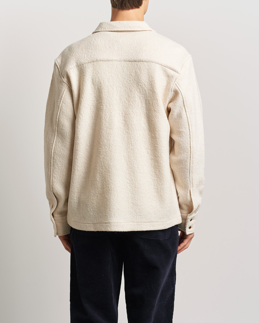Homme | Chemises | LES DEUX | Kaleb Boucle Overshirt Ivory