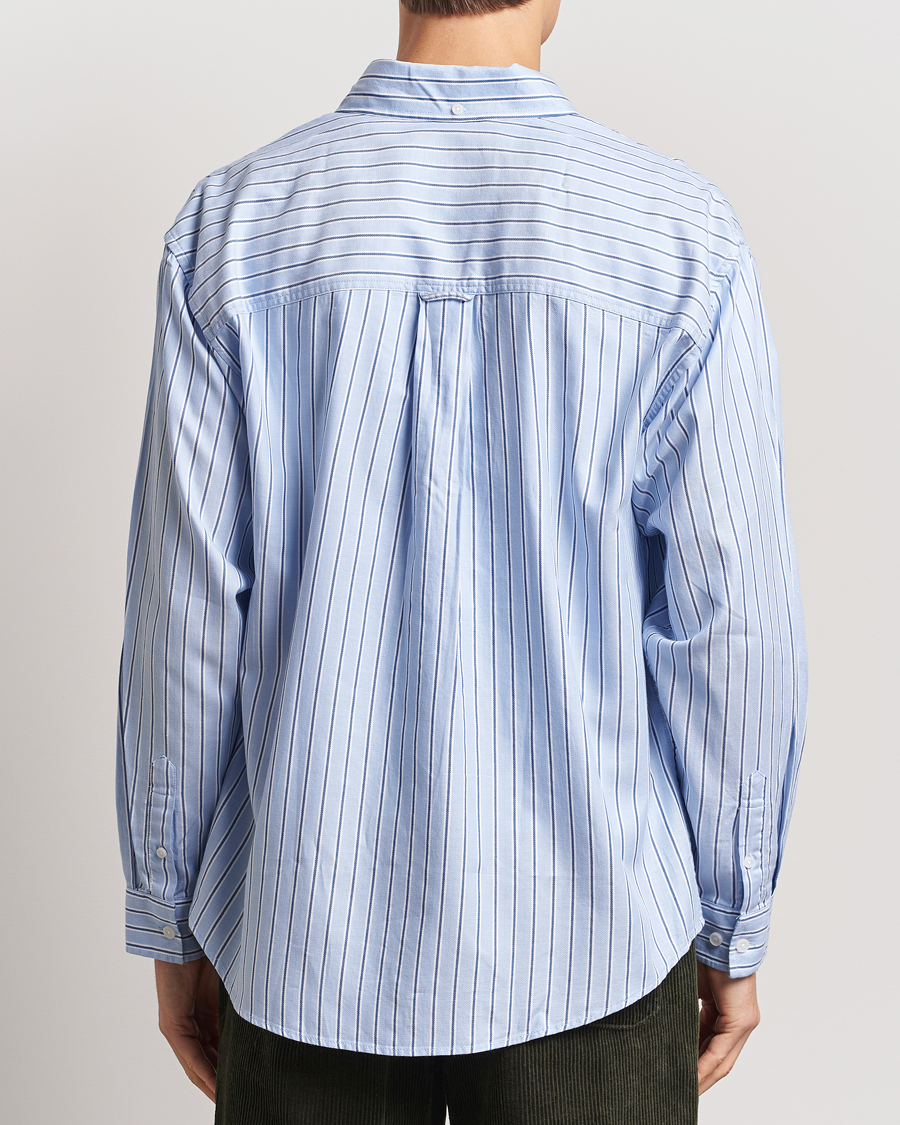 Homme | Chemises | LES DEUX | Kolton Herringbone Poplin Shirt Bel Air Blue