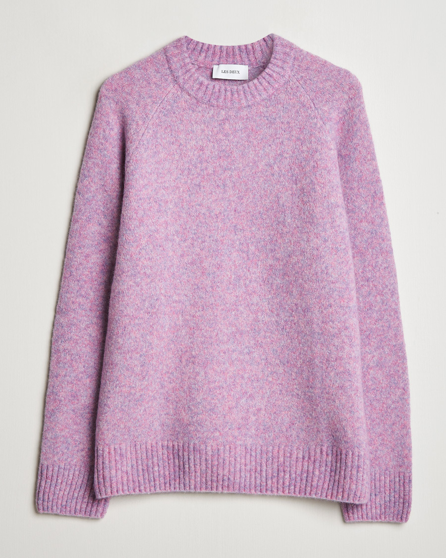 Homme | Pulls Et Tricots | LES DEUX | Gilbert Roundneck Knit Oyster Rose Melange