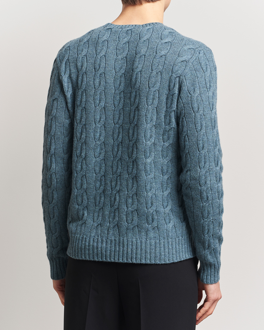 Homme | Pulls Et Tricots | Ralph Lauren Purple Label | Cashmere Cable Sweater Blue Melange