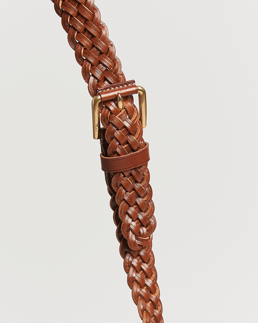 Homme | Ralph Lauren Purple Label Braided Belt Brown Calf | Ralph Lauren Purple Label | Braided Belt Brown Calf