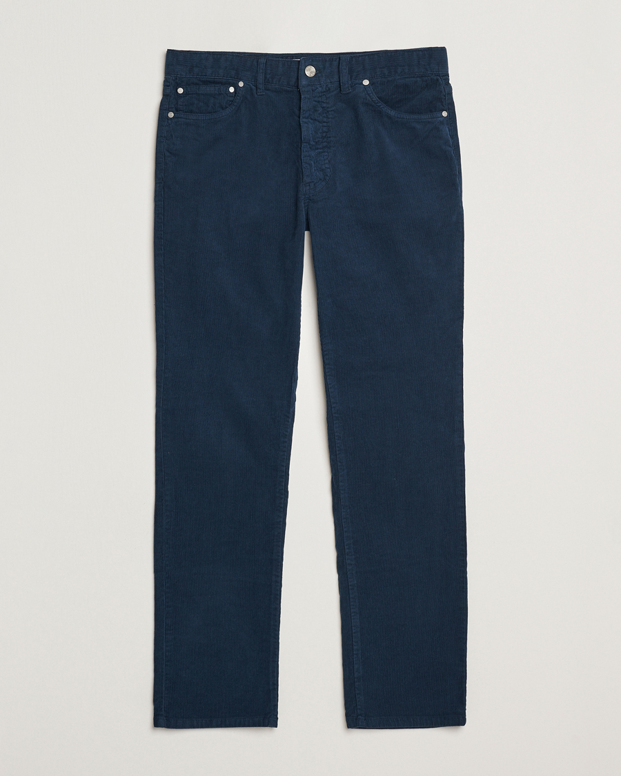 Homme | Pantalons | NN07 | Tony Corduroy 5-Pocket Pants Navy Blue