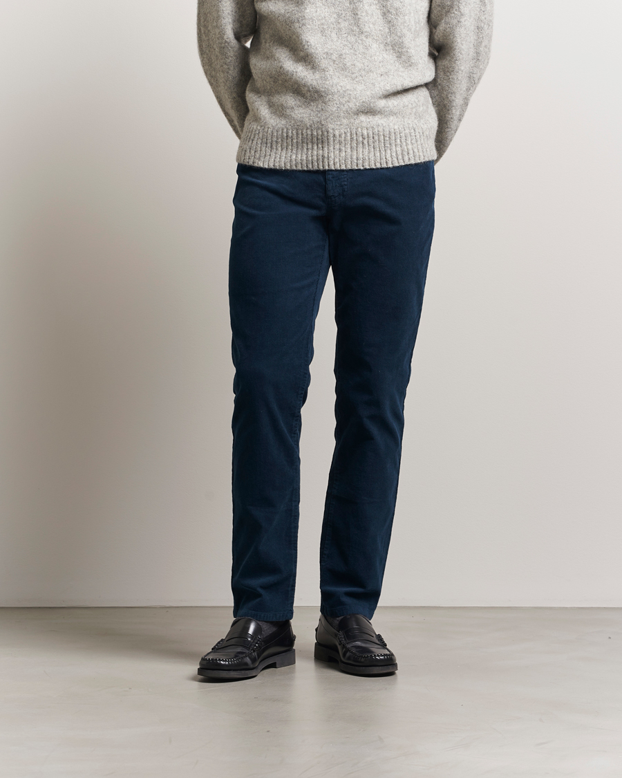Homme | Pantalons | NN07 | Tony Corduroy 5-Pocket Pants Navy Blue