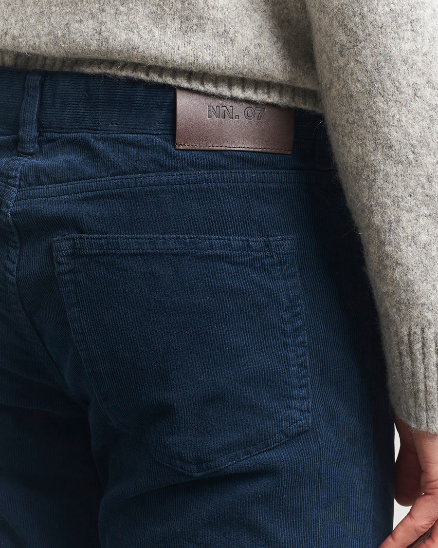Homme | Pantalons | NN07 | Tony Corduroy 5-Pocket Pants Navy Blue