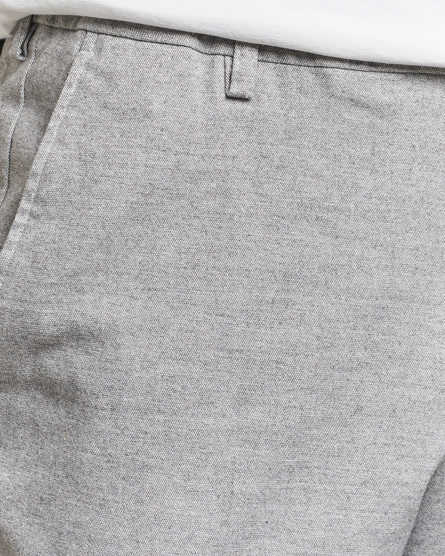 Homme | Pantalons | NN07 | Billie Brushed Drawstring Trousers Light Grey Melange