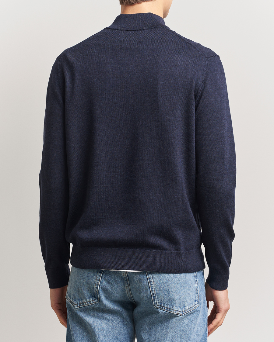 Homme | Pulls Et Tricots | NN07 | Sergio Merino Knitted Half Zip Navy Melange