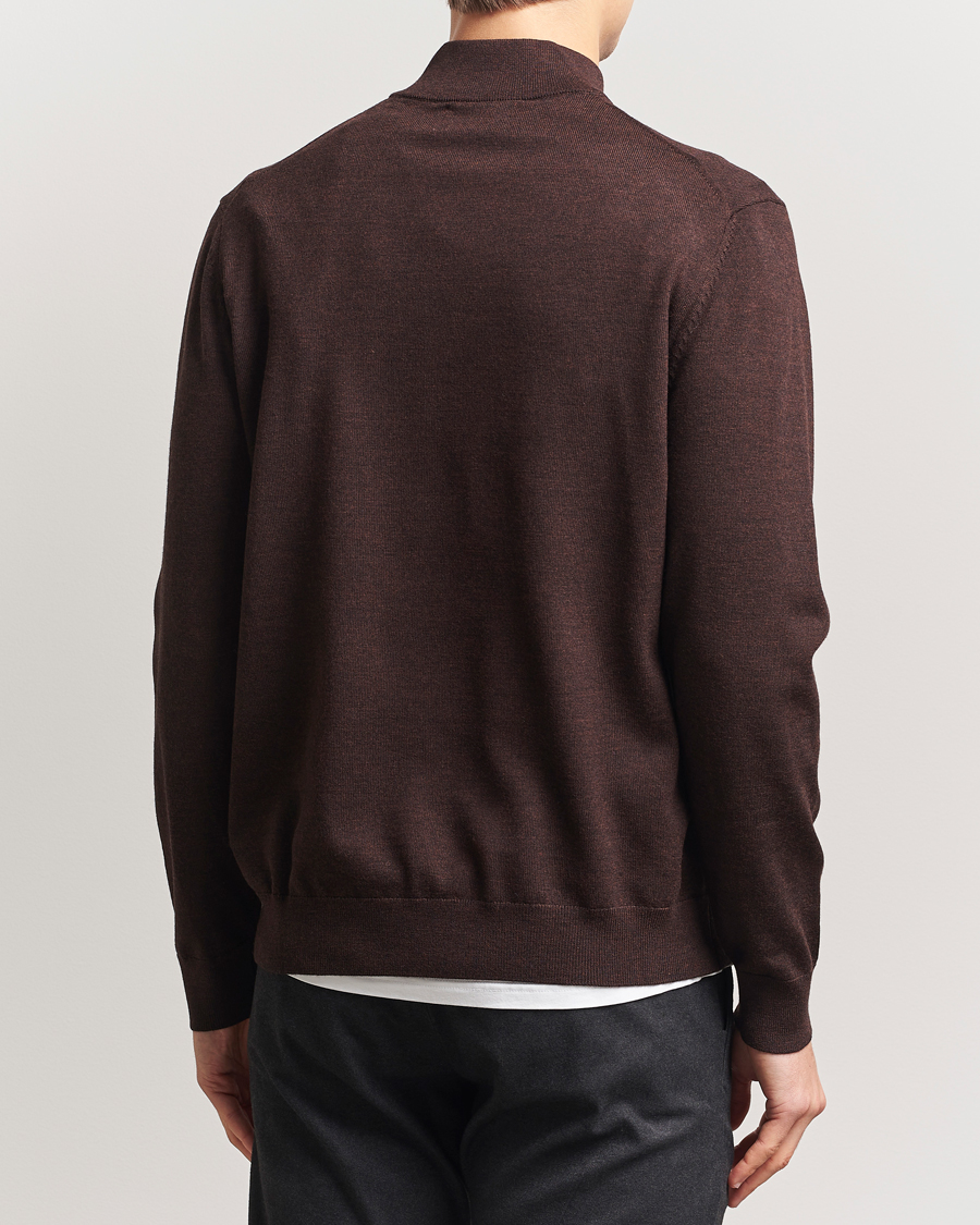 Homme | Pulls Et Tricots | NN07 | Sergio Merino Knitted Half Zip Brown Melange