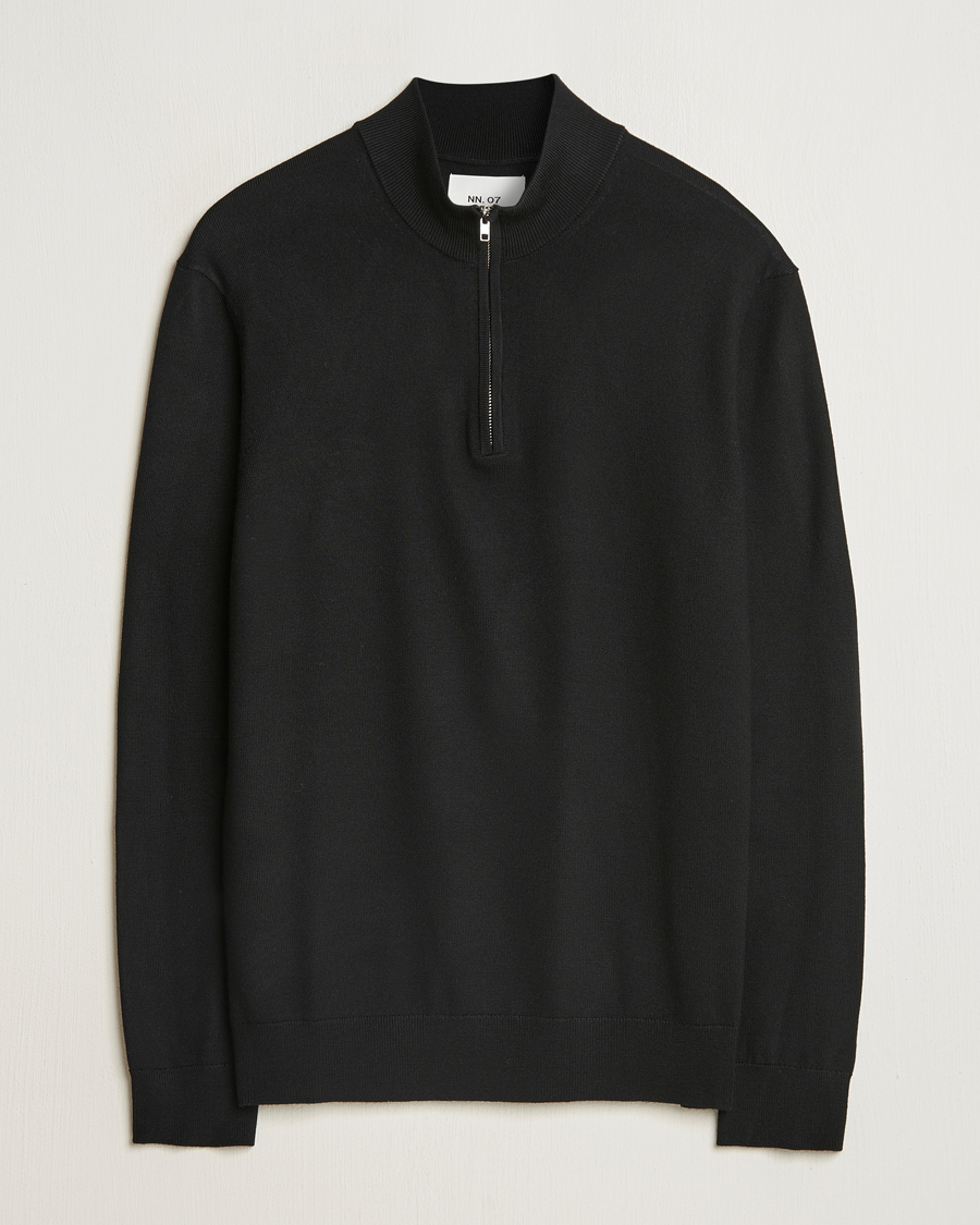 Homme | Pulls Et Tricots | NN07 | Sergio Merino Knitted Half Zip Black