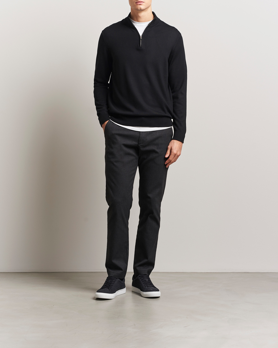 Homme | Pulls Et Tricots | NN07 | Sergio Merino Knitted Half Zip Black