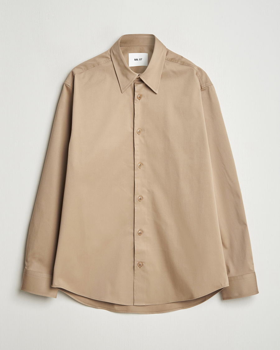 Homme | Chemises | NN07 | Quinsy Cotton Overshirt Timber Wolf