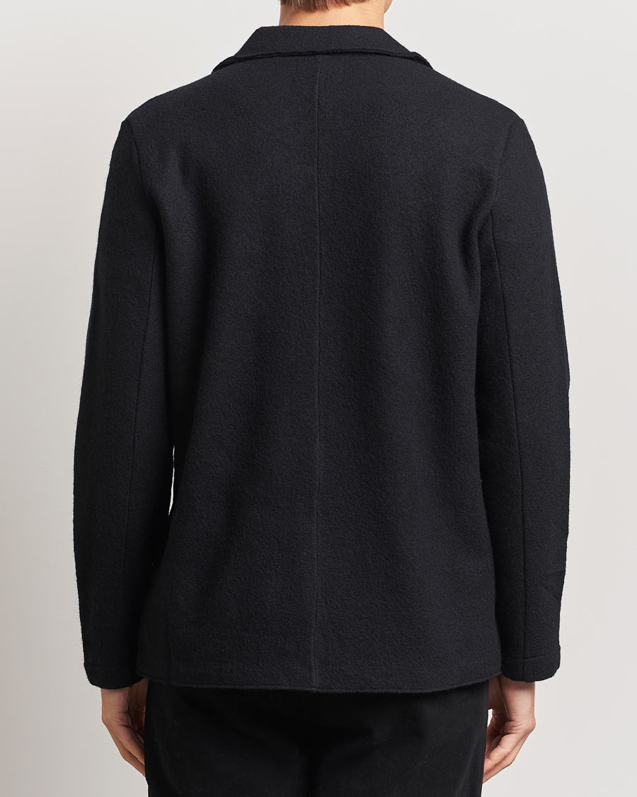 Homme | Blazers | NN07 | Boiled Wool Knitted Blazer Black