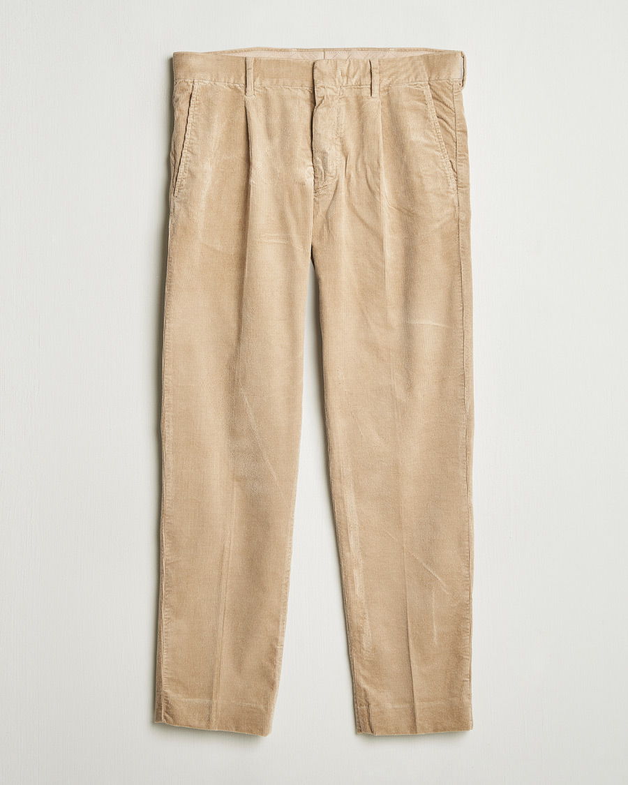 Homme | Pantalons | NN07 | Bill Pleated Corduroy Pants White Peppar