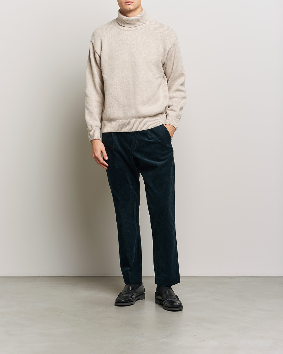 Homme | Pantalons | NN07 | Bill Pleated Corduroy Pants Navy Blue
