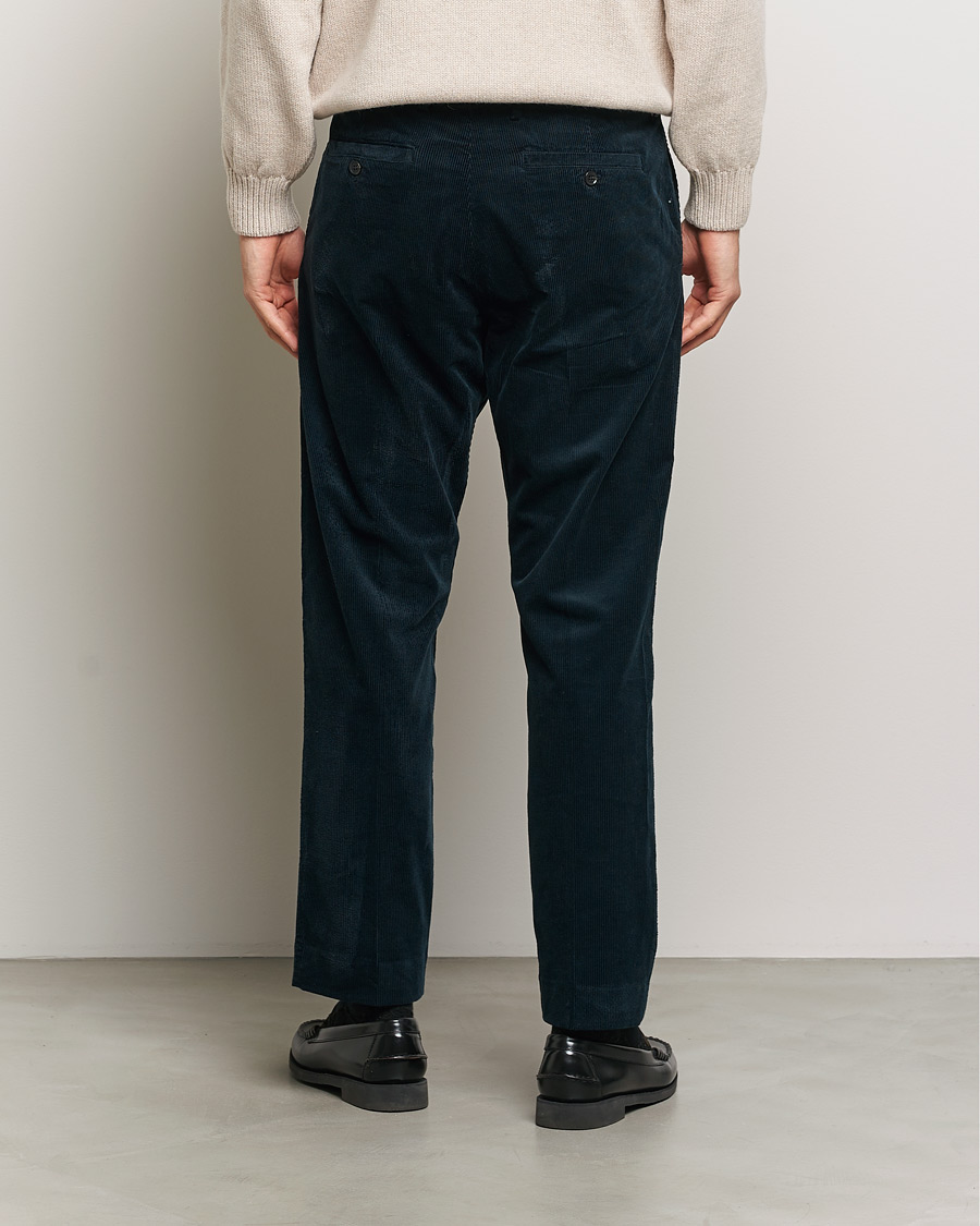 Homme | Pantalons | NN07 | Bill Pleated Corduroy Pants Navy Blue