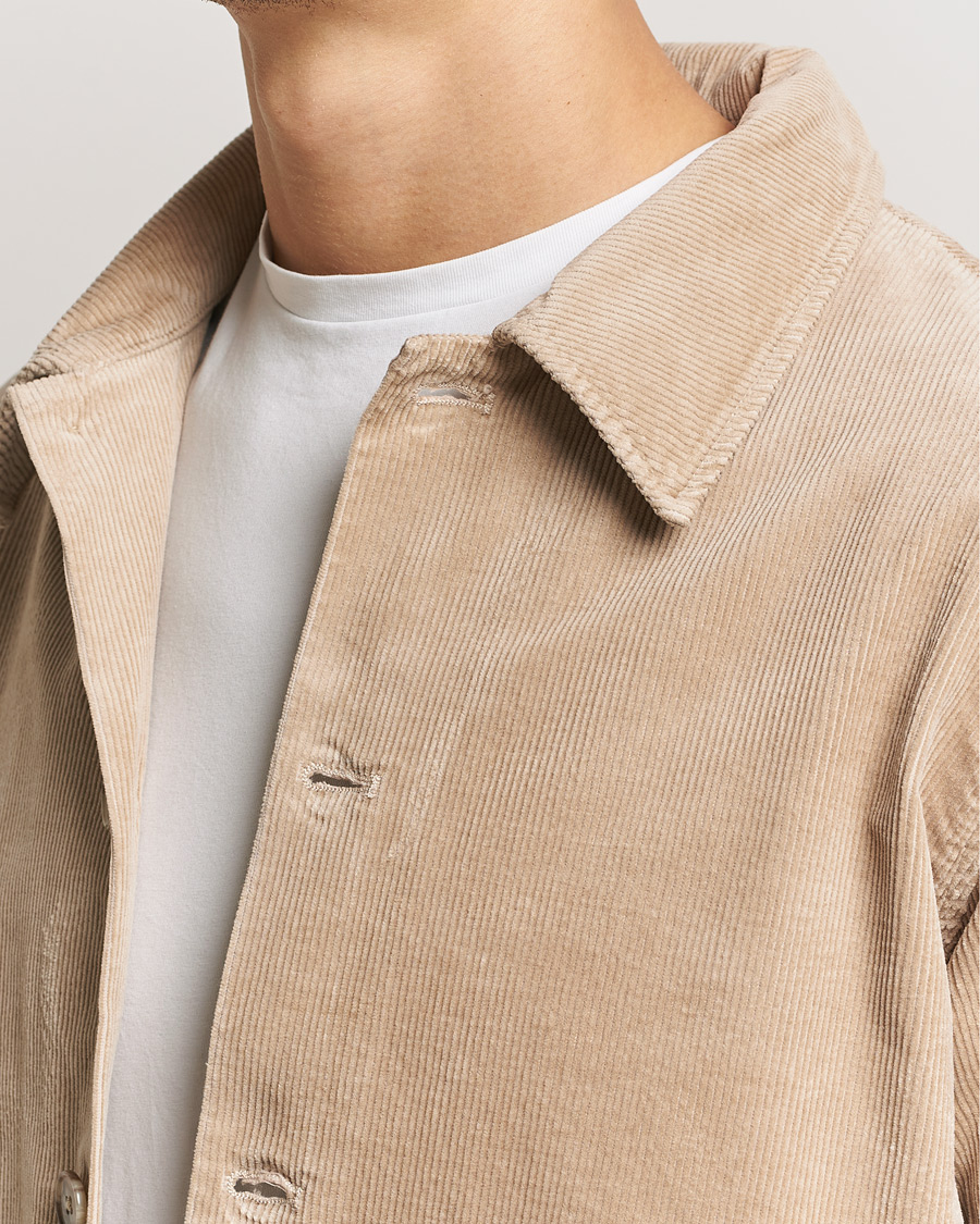 Homme | Chemises | NN07 | Zander Corduroy Overshirt White Peppar