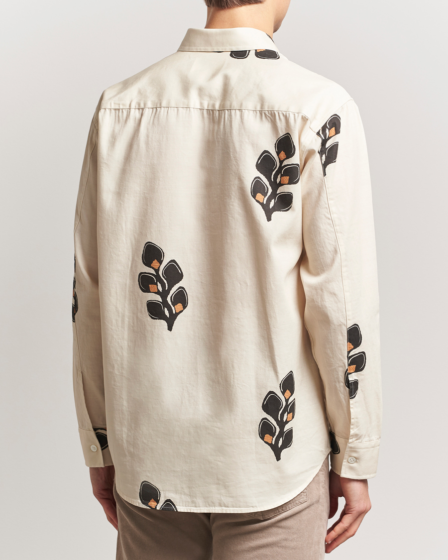 Homme | Chemises | NN07 | Freddy Printed Cotton/Lyocell Shirt Ivory