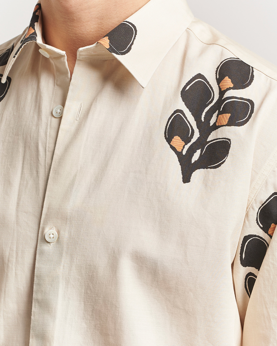 Homme | Chemises | NN07 | Freddy Printed Cotton/Lyocell Shirt Ivory