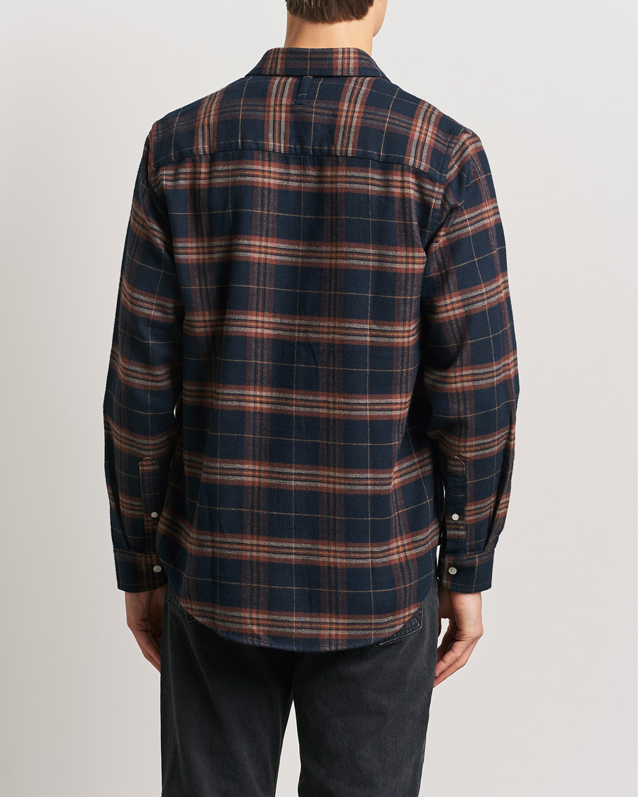 Homme | Chemises | NN07 | Arne Brushed Cotton Checked Shirt Navy/Red