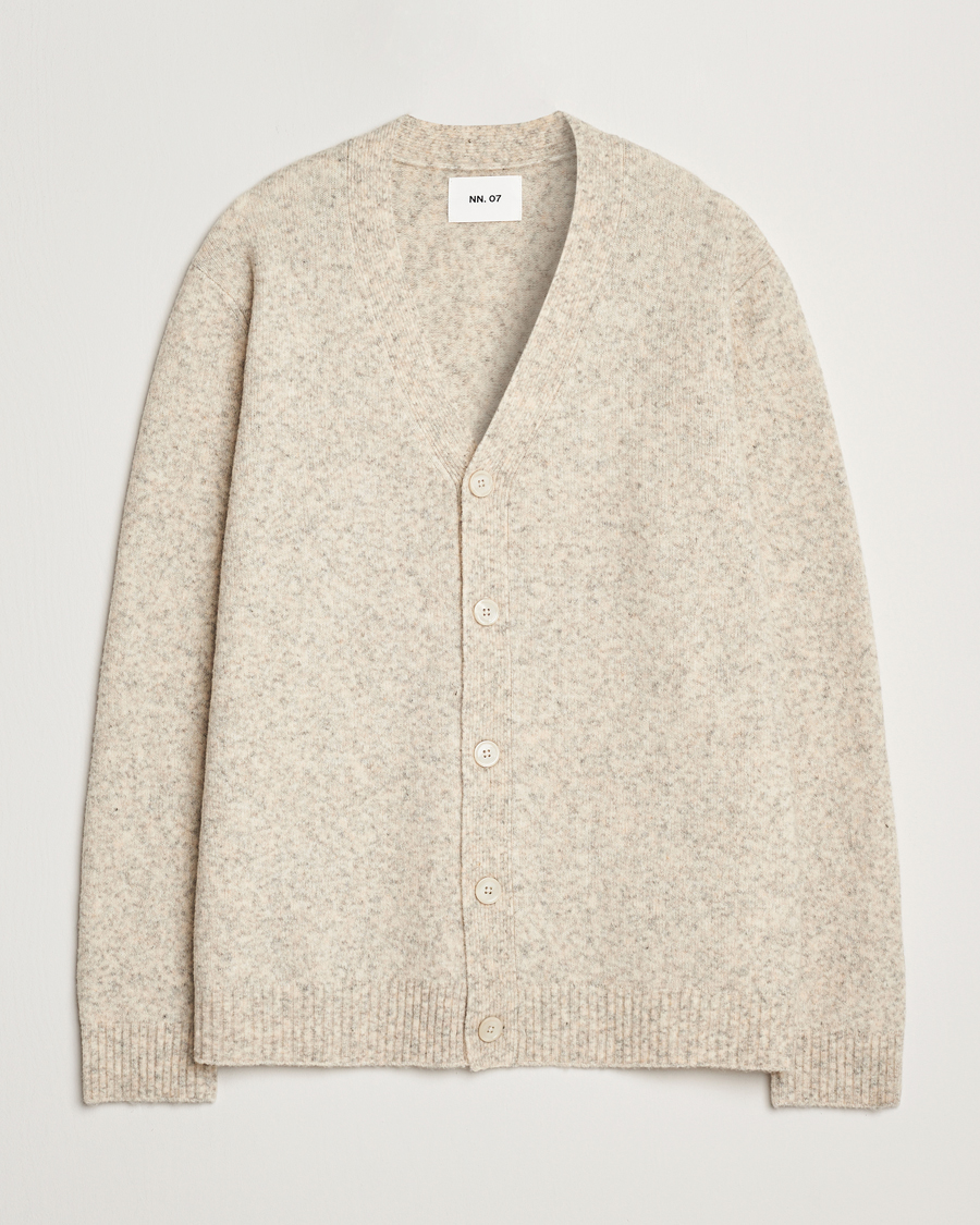 Homme | Pulls Et Tricots | NN07 | John Wool Knitted Cardigan White Peppar