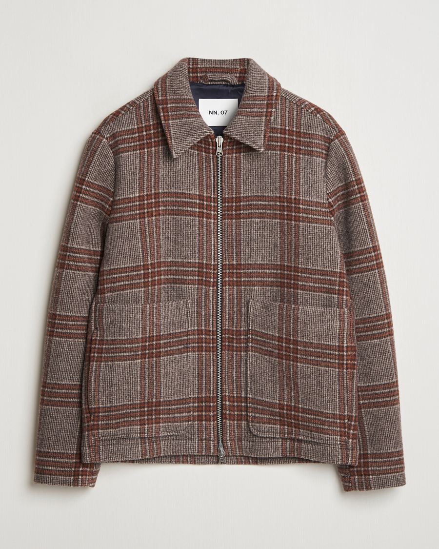 Homme | Manteaux Et Vestes | NN07 | Gael Wool Checked Jacket Grey/Red