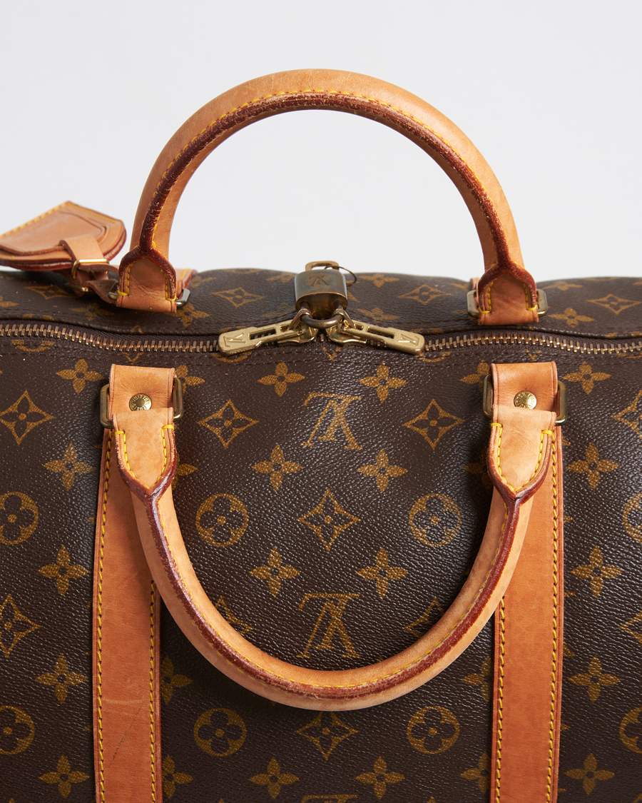 Homme | Louis Vuitton Pre-Owned Keepall Bandoulière 60 Monogram Silver | Louis Vuitton Pre-Owned | Keepall Bandoulière 60 Monogram Silver