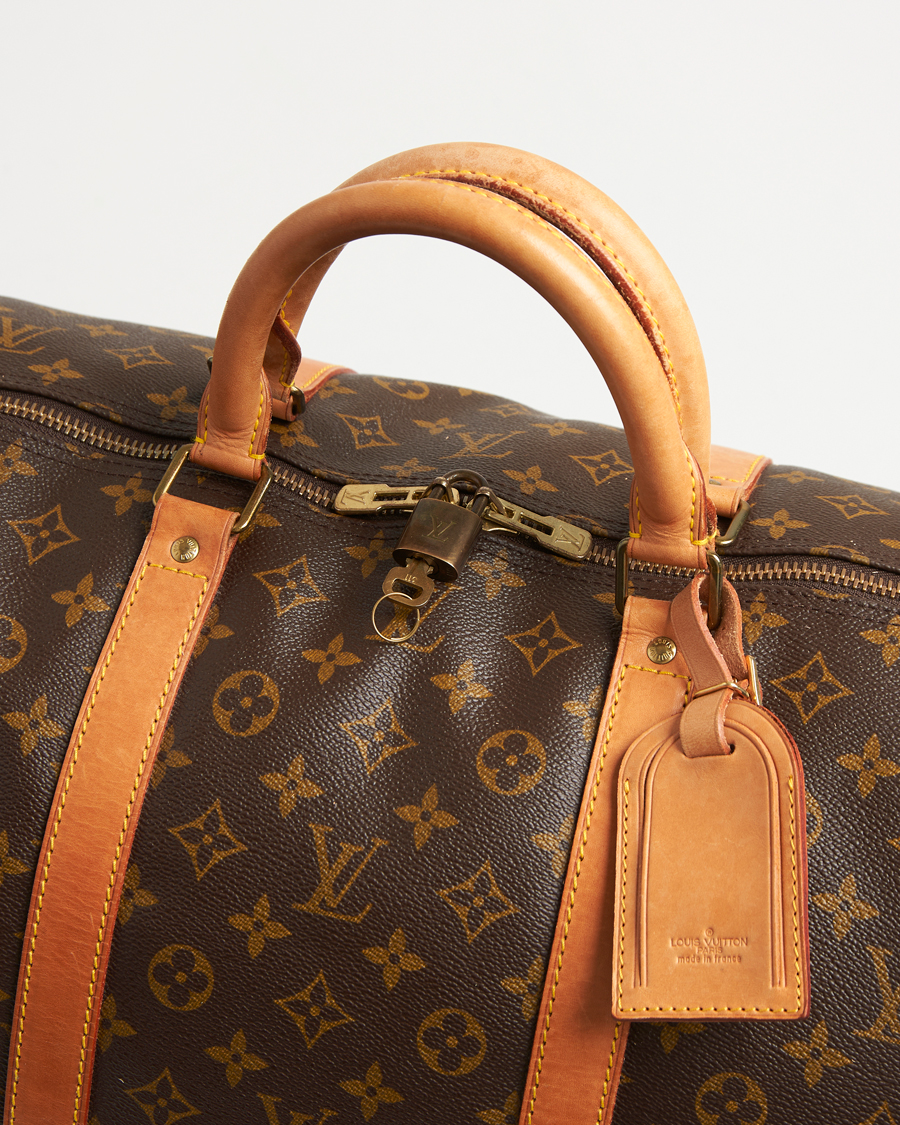 Homme | Louis Vuitton Pre-Owned Keepall Bandoulière 60 Monogram Silver | Louis Vuitton Pre-Owned | Keepall Bandoulière 60 Monogram Silver