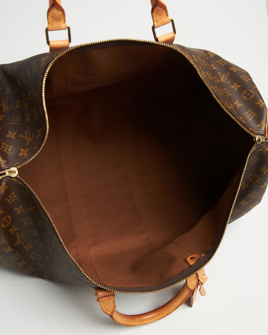 Homme | Louis Vuitton Pre-Owned Keepall Bandoulière 60 Monogram Silver | Louis Vuitton Pre-Owned | Keepall Bandoulière 60 Monogram Silver