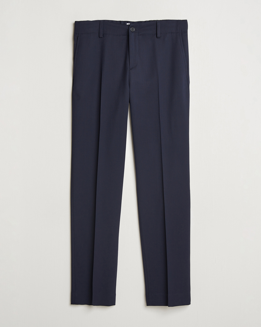 Homme | Pantalons | Filippa K | Tailored Drawstring Trousers Navy