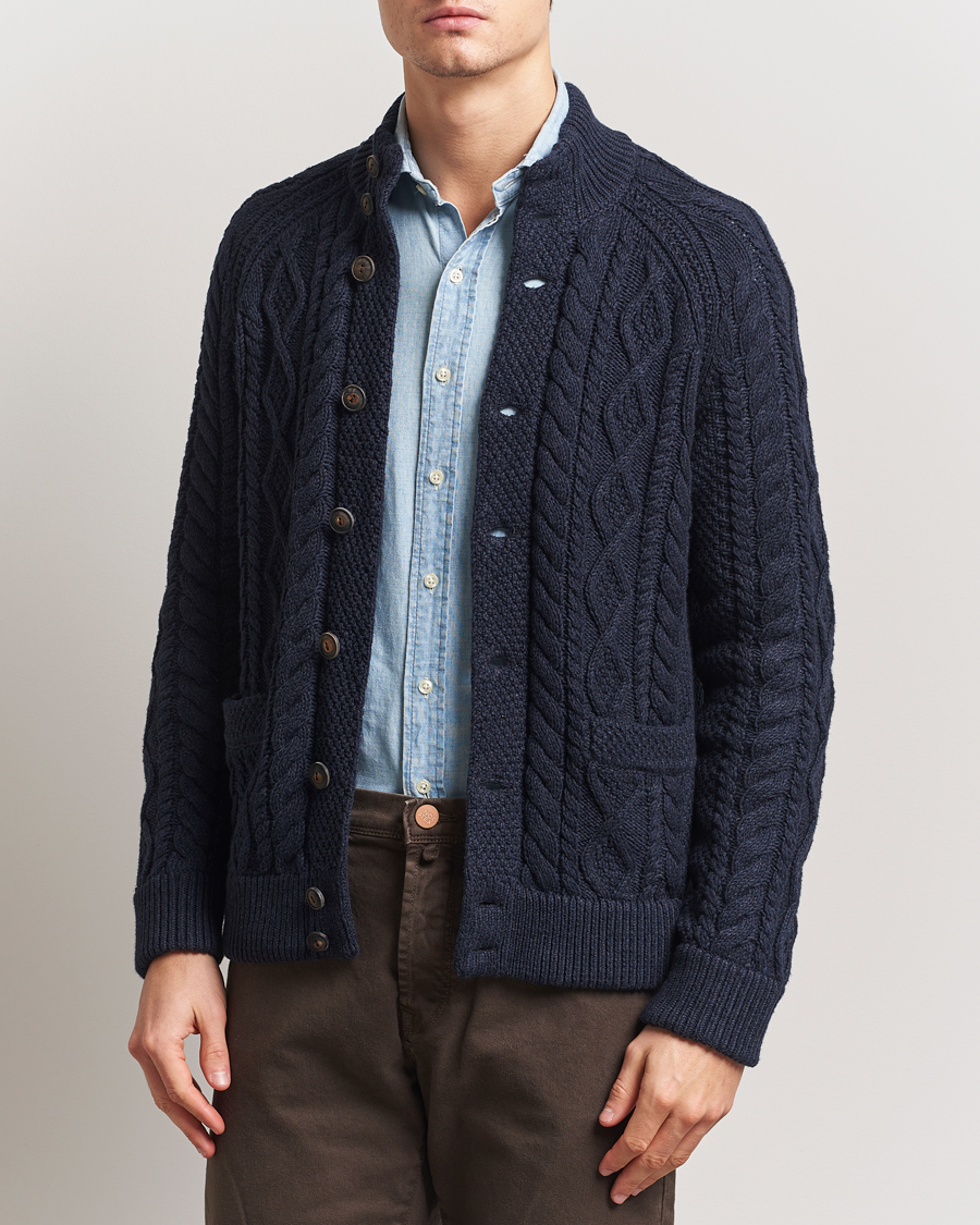 Homme | Pulls Et Tricots | Polo Ralph Lauren | Cotton Knitted Cardigan Navy Melange