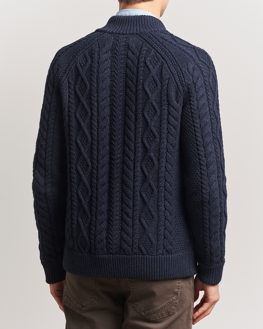 Homme | Pulls Et Tricots | Polo Ralph Lauren | Cotton Knitted Cardigan Navy Melange
