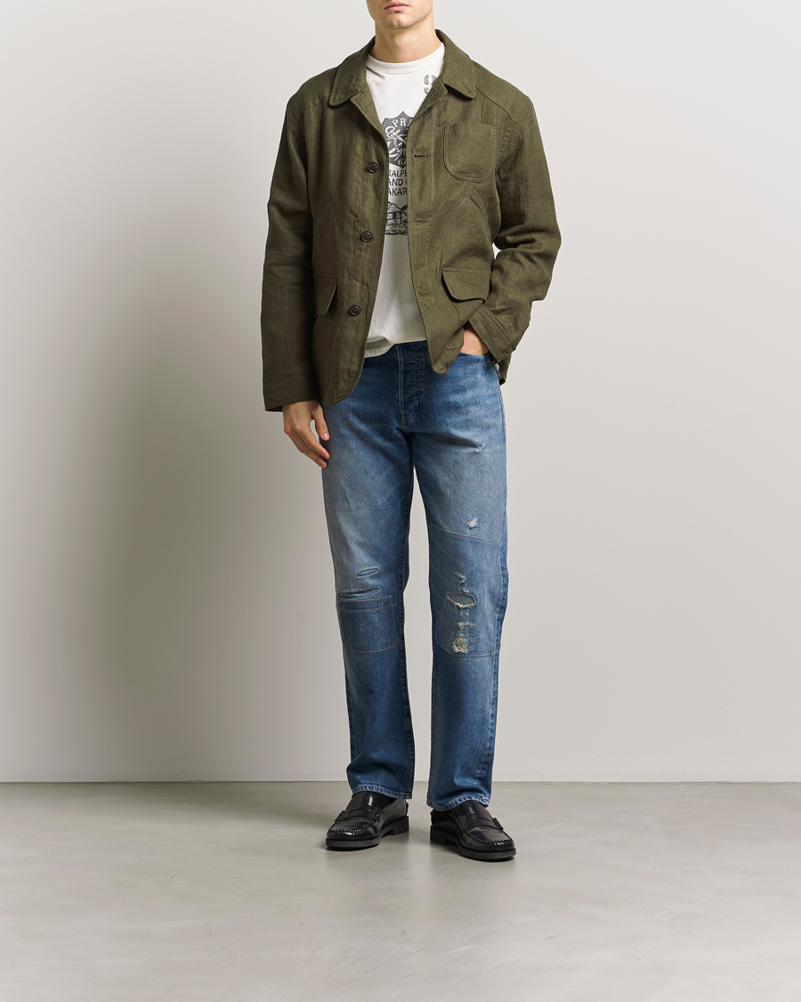 Homme | Manteaux Et Vestes | Polo Ralph Lauren | Linen Herringbone Field Jacket Ranger Green