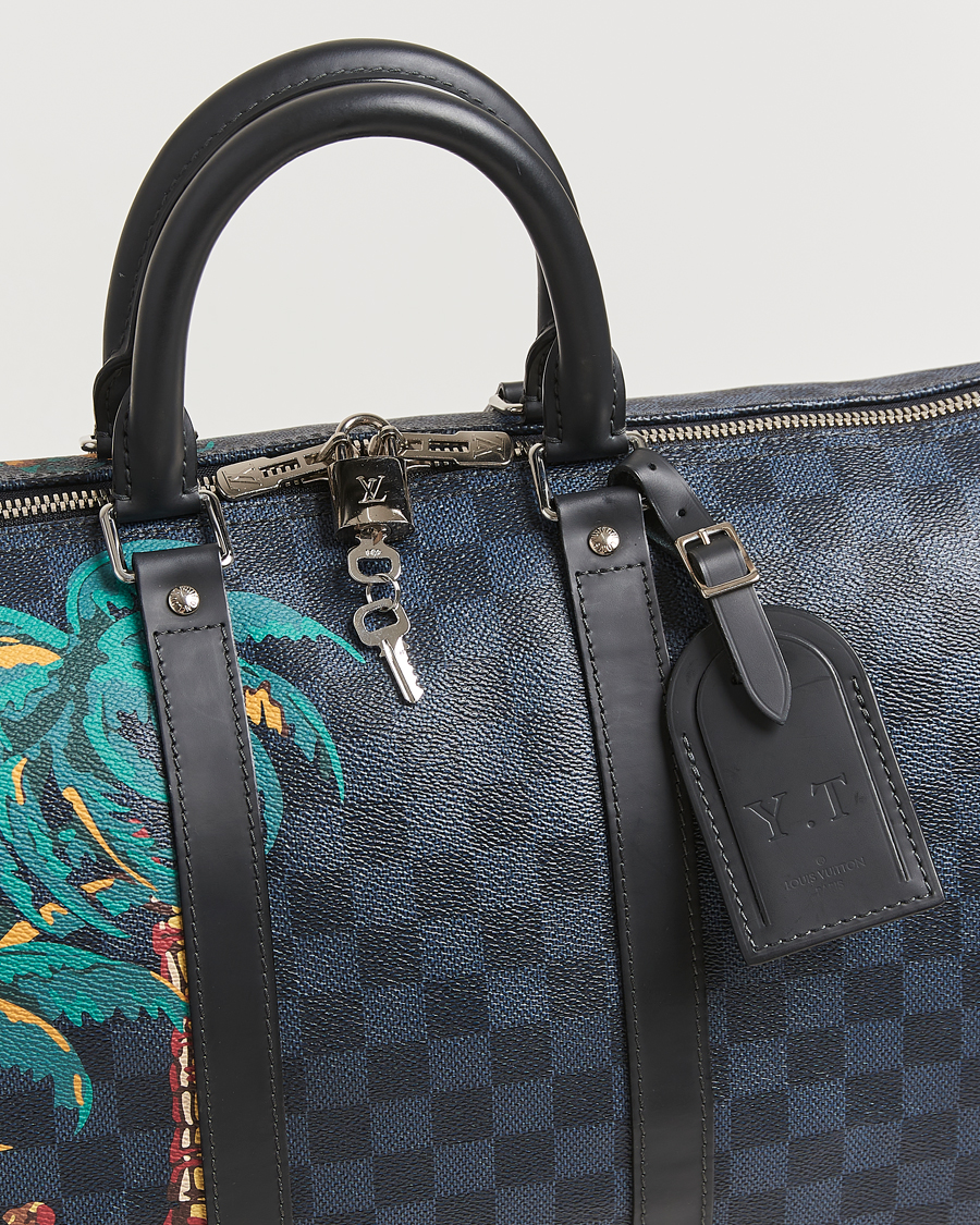 Homme | Louis Vuitton Pre-Owned Keepall Bandoulière 45 Damier Cobalt Jungle | Louis Vuitton Pre-Owned | Keepall Bandoulière 45 Damier Cobalt Jungle